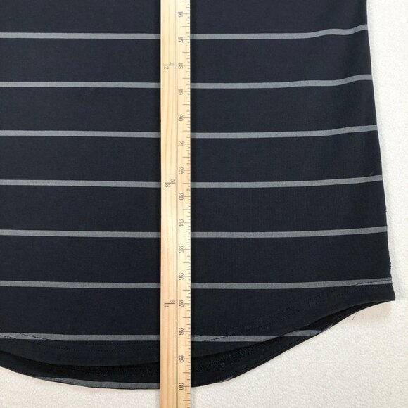 BYLT T-Shirt Mens M Black Stripe Drop Cut LUX Stretch Crew Neck Tee Short Sleeve - Picture 9 of 12